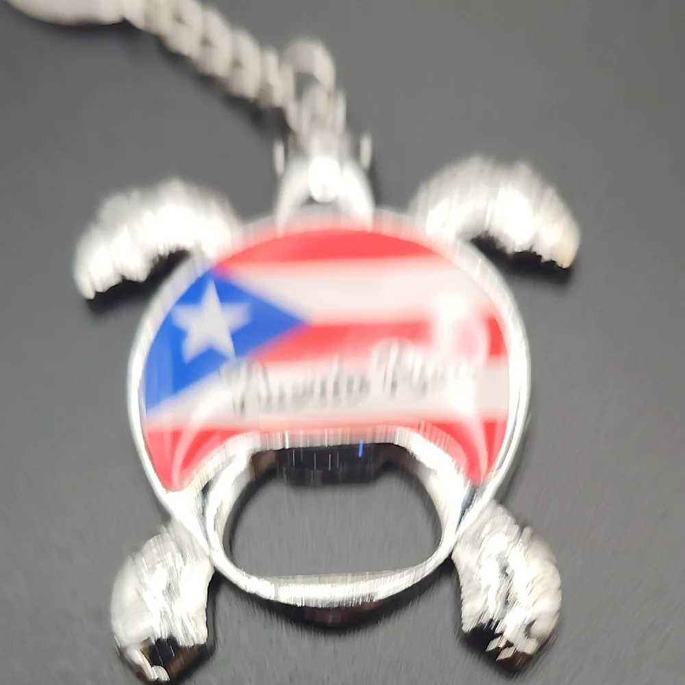 Puerto Rico Turtle Keychain with Opener